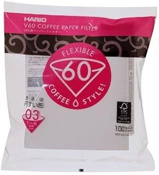 HARIO V60 White Paper Filter 01 (100 pieces)