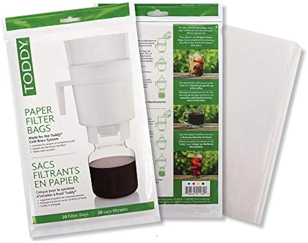 Toddy Paper Filter Bags for Home (20 packs)