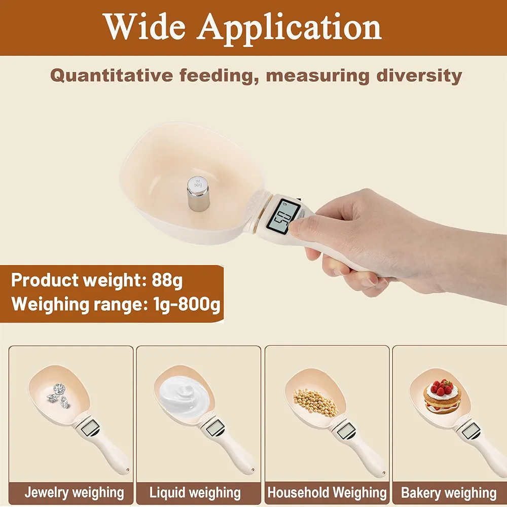 Digital Food Measuring Scoop Scale 80g, LCD Display