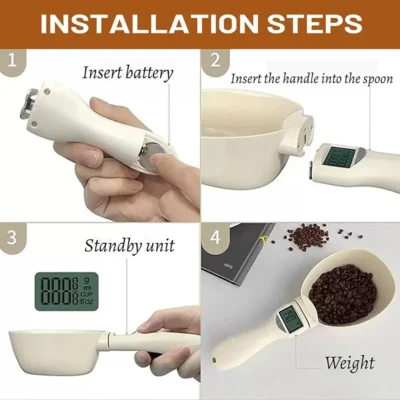 Digital Food Measuring Scoop Scale 80g, LCD Display