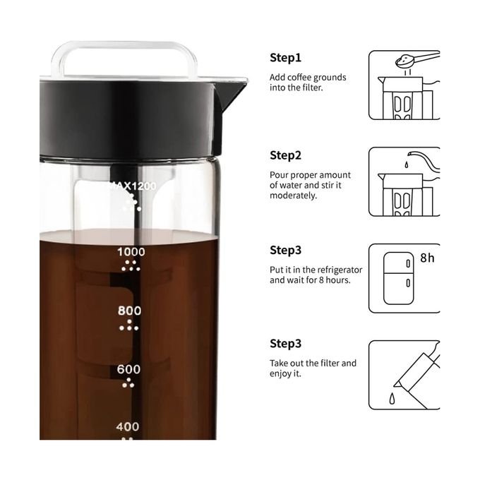 Cold Brew Pot 1200 ml BPA Free