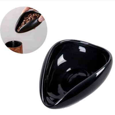 Coffee Bowl Ceramic Carve Black
