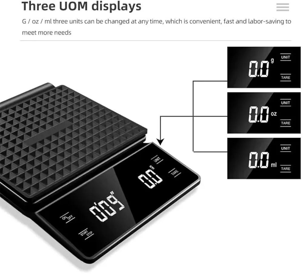 LED Coffee Scale With Timer 3000g